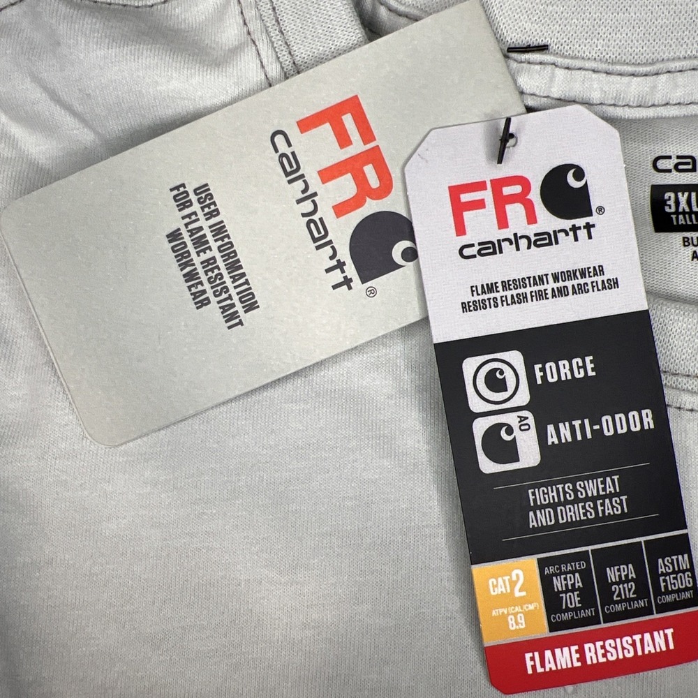 Carhartt FR Force Pocket T‑Shirt 3XL Tall Category 2 USA Fabric UFCW Made NWT - Picture 5 of 16